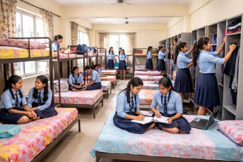 आर्थिक अवस्था कमजोर भएका बालबालिका पढ्ने विद्यालयमा छात्राबास भवन बन्दै