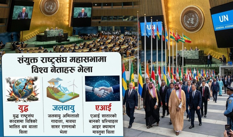 संयुक्त राष्ट्रसंघ महासभामा विश्व नेताहरू भेला, युद्ध, जलवायु र एआई मुख्य एजेन्डा