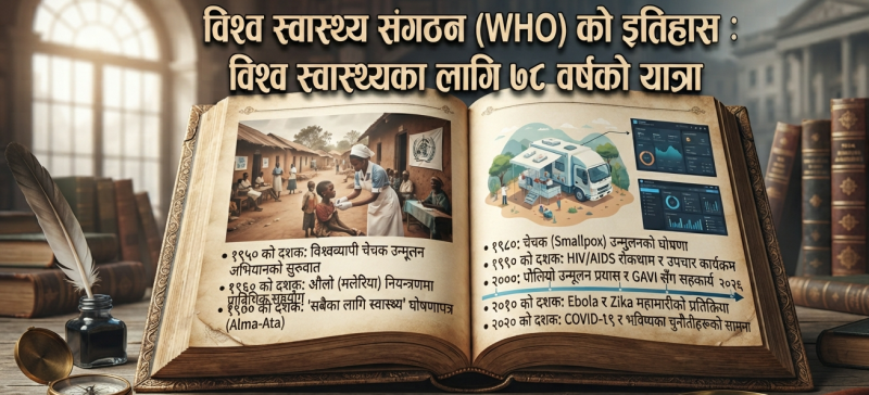 विश्व स्वास्थ्य संगठन (WHO) को इतिहास : विश्व स्वास्थ्यका लागि ७८ वर्षको यात्रा