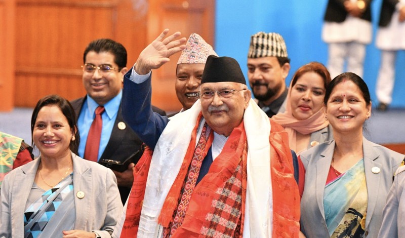 प्रधानमन्त्री ओलीलाई दुई तिहाइ विश्वासको मत