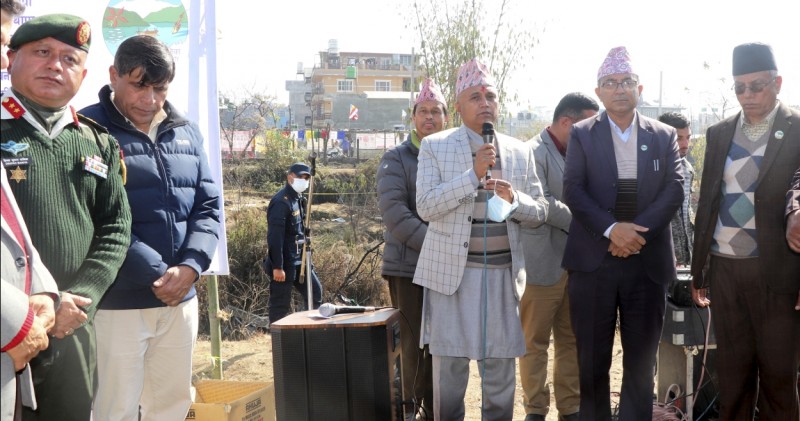 विमान दुर्घटनास्थलमा श्रद्धाञ्जलीसभा