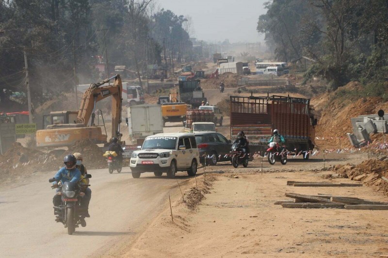 नारायणगढ-बुटवल सडकखण्ड विस्तारको काम सुस्त