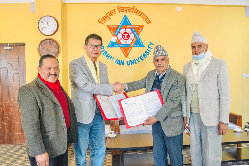  त्रिवि र चिनियाँ विश्वविद्यालयबीच सहकार्यको सम्झौता