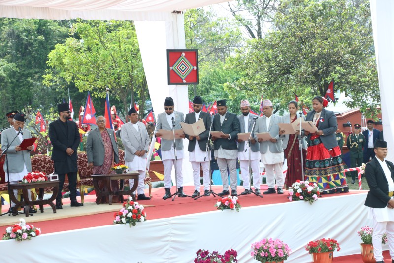 बालेन्द्र शाह नेतृत्वमा १५ सदस्यीय मन्त्रिपरिषद् गठन, मन्त्रीहरूको शपथ सम्पन्न