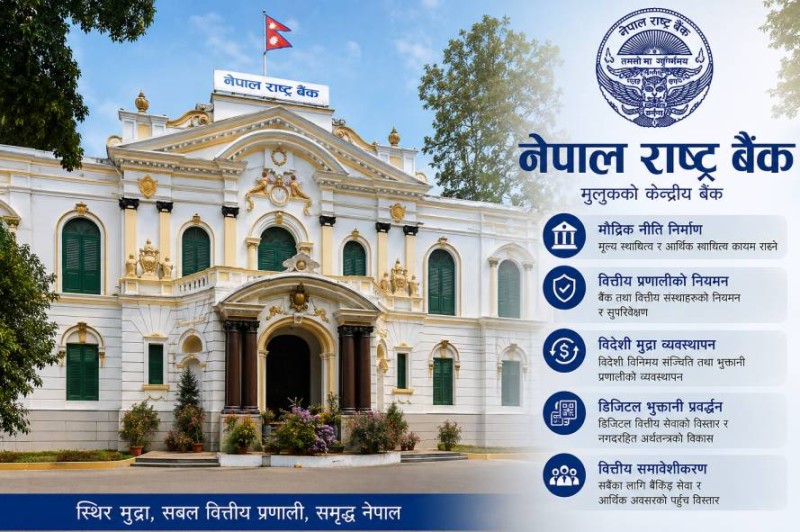 नेपाल राष्ट्र बैंकः मुलुकको मौद्रिक स्थायित्व र आर्थिक विकासको प्रमुख आधार