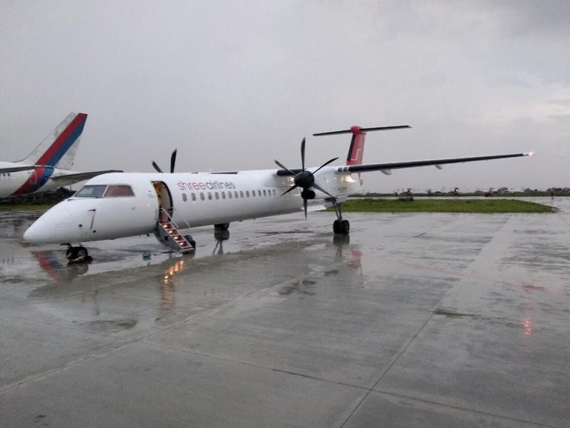 धनगढीबाट काठमाडौं उडेको श्री एयरको जहाज भैरहवामा आपतकालिन अवतरण