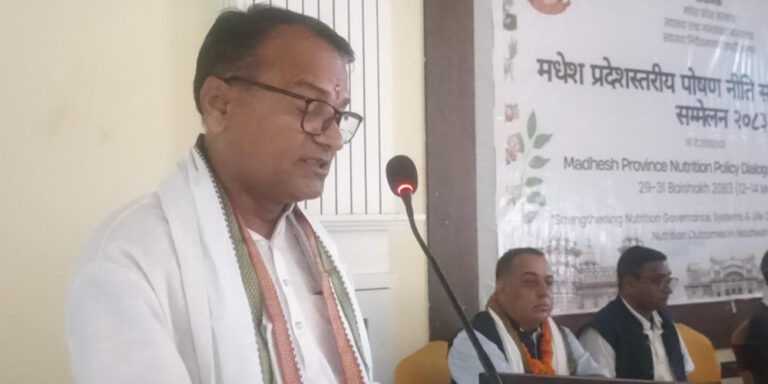 मधेसमा पोषण सुधार हुनुपर्नेमा सभामुख यादवको जोड