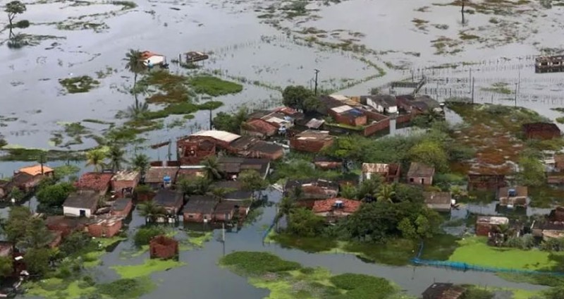 भारतको पञ्जाबमा भीषण बाढी, करिब १ हजार गाउँ डुबानमा