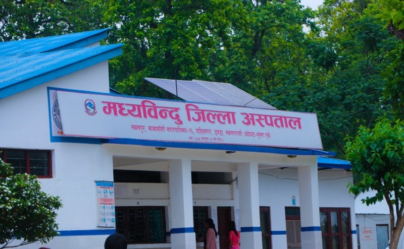 मध्यविन्दु अस्पताल:  १५ शय्याको दरबन्दी , ५० शय्यामा स्तरोन्नति हुँदै  ७२ शय्याको सेवा दिँदै