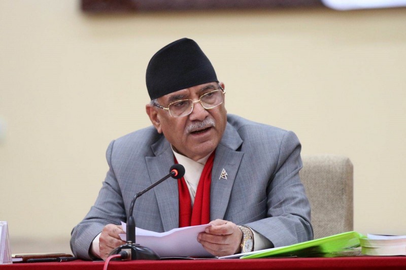 फागुन ३० गते विश्वासको मत लिँदै प्रधानमन्त्री दाहाल 