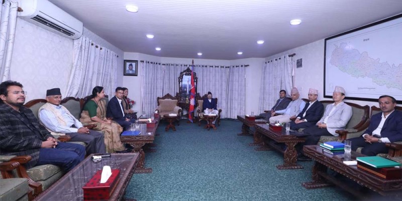 सभामुख घिमिरे र राजनीतिक दलका प्रतिनिधिबिच छलफल